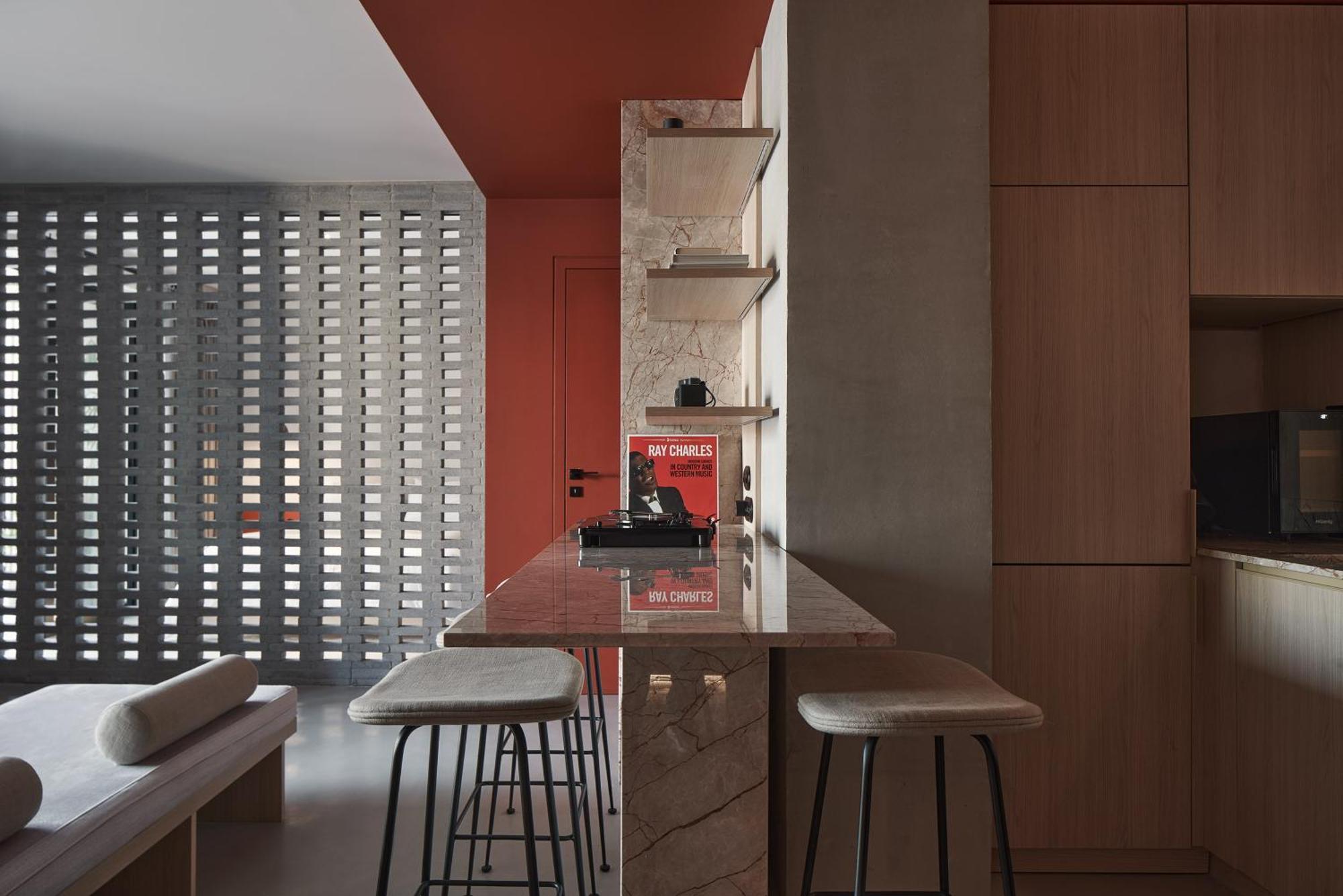 Hotel The Newel Psychiko Atene Esterno foto 3D rendering of a kitchen